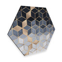 Hexagon Dibond Fredriksson - Blue Geometry