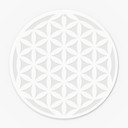 Akrylglasbillede, vinduesbillede til at hænge op Flower of life - rund