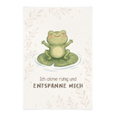 Stoffbild mit Frosch - Glaubenssatz 'Ich atme ruhig' für Kinder