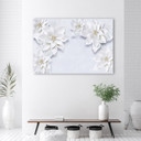 Canvasbillede, Sneklædte planteblomster