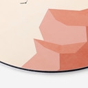 Tableau sur alu-Dibond rond Kubistika Sommet de la Montagne