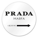 Wandcirkel Alu-Dibond Prada Marfa