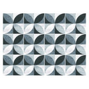 Naklejki na płytki Abstract Flower Pattern - niebieskie - zestaw 12 sztuk