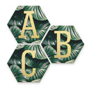 Hexagone Lettres Décoratives - Alu-Dibond effet doré - Urban Jungle