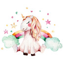 Sticker mural Kvilis - Rêve de licorne