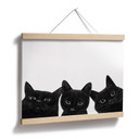 Poster Trio de chats noirs - Korenkova