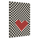 Lærredsprint - Optisk illusion: hjerte i pixel-stil - Kerr-Dineen