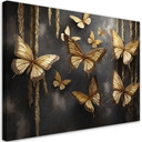 Leinwandbild Goldene Schmetterlinge