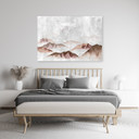 Canvasbillede, Boho-fugle over bjerge