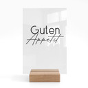Tischaufsteller Guten Appetit - transparent