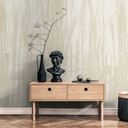 Græs tapet beige - ikke-vævet tapet med naturmotiver til stue og soveværelse