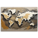 Leinwandbild Retro-Weltkarte