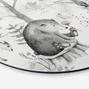 Tableau en alu-Dibond Kvilis - Amis des animaux en noir & blanc