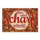 Spritzschutz Hier wird scharf gekocht