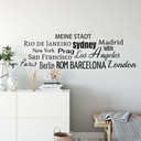 Wandtattoo + Name - Städte Banner