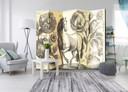 Screen room divider - Hest, 5-delt - 225x172 cm