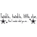 Wallsticker Twinkle Twinkle little star som er selvoplysende i mørke - vægprint