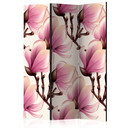 Skærmvæg - Magnolier i blomst, 3-delt