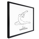Poster Yoga - Taube - Line Art