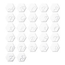 Hexagon bogstaver - Alu-dibond Sølveffekt, hvid