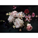 hvidt og lyserødt non-woven tapet Designwalls BunchofFlower roser 
