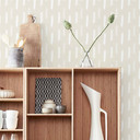 Tapet med mønster - penselstrøg beige