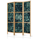 Japanischer Paravent, Raumteiler freistehend, Trennwand - Oriental Pattern Carpet - Emerald Ornament