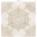 Elegant tapet med mandala-mønster i sandguld - Bloomery Decor