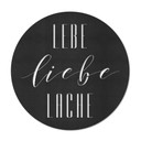 MDF - Holzdeko Lebe Liebe Lache - Rund