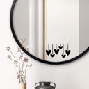 Autocollant miroir Coeurs suspendus