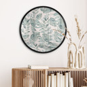 Plakat Jungle Leaves Watercolour Cream - Bloomery Decor - okrągły