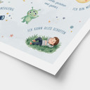 Kinder-Poster - Affirmationen Weltraum mit Rakete und Saturn