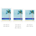 Poster Vakantiestrand met palmboom - Rivers
