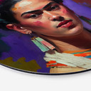 Vægcirkel Treechild - Portrait of Frida – print på aluminium (Alu-Dibond)
