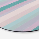 Vægcirkel Uplusmestudio - Coloured Stripes – print på aluminium (Alu-Dibond)