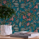 Architects Paper Floral Impression - Papier peint intissé fleuris, bleu
