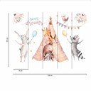 Fototapet för barnrum Djur i vitt och grått - non-woven Fototapet Designwalls 2 - 2,55 x 3,5 m