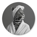 Glasbillede - Royale Spa time-out med leopard - Rahner - Round