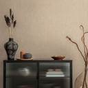 Papel pintado no tejido, moderno y discreto, de aspecto textil beige rosado