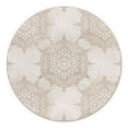 Billede Elegant mandala i sandguld - Bloomery Decor - rund – print på aluminium (Alu-Dibond)