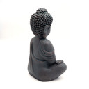 Meditative Deko Buddha Statue sitzend Bronze-Optik - 19x31 cm