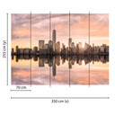 Tapet Designwalls i grå og orange non-woven tapet Skyline New York New York New York 0
