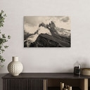 Plakat drewniany widok na Alpy - górski krajobraz Dolomitów