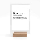 Tischaufsteller Grammatik - Karma