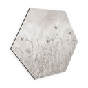 Wanddecoratie wilde bloemenweide met vlinders in Scandinavisch design - Ms Tiff - Alu-Dibond