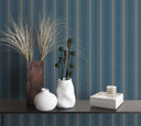 Vliestapete Streifen Klassisch, Romantisch, Opulent in Blau 