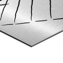 Alu-Dibond brossé avec Effet Doré, Argenté & Cuivré - Nature morte, dîner et vin - Treechild