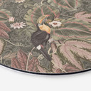 Billede Toucan i en tropisk skov - Bloomery Decor - rund – print på aluminium (Alu-Dibond)