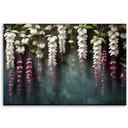 Canvasbillede, Hængende blåregnblomster