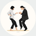 Tohmé - Pulp Fiction - Fototapeta okrągła - tapeta flizelinowa/tapeta flizelinowa samoprzylepna